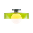 Load image into Gallery viewer, Farmhouze Light-Nordic Green Glass Globe 1-Light Round Ceiling Fixture-Ceiling Light-13.8 in-
