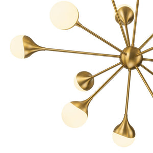 Farmhouze Light-OpenBox-12-Light Mid-century Brass Sphere Sputnik Chandelier-Chandelier-Brass-