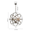 Load image into Gallery viewer, Farmhouze Light - OpenBox - 8 - Light Rustic Vintage Crystal Metal Orb Chandelier - Chandelier - Nickel - 
