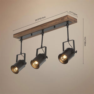 Farmhouze Light - OpenBox - Farmhouse Black 3 Light Track Ceiling Light - Ceiling Light - 