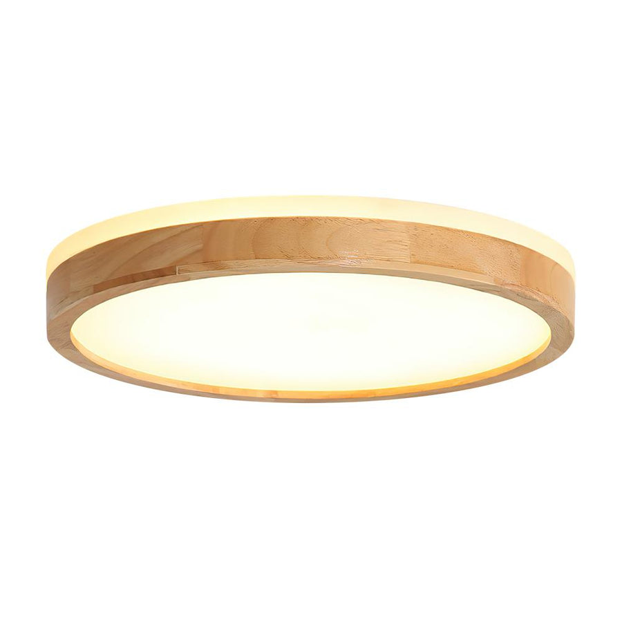 Farmhouze Light-OpenBox-Farmhouse Wooden Round LED Ceiling Light-Ceiling Light-15 in.-