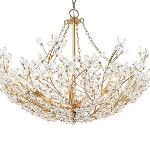 Farmhouze Light - OpenBox - Glam Farmhouse Crystal Flower Brass Basin Chandelier - Chandelier - 6 - Light - 