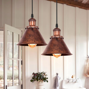 Farmhouze Light - OpenBox - Industrial Vintage Antique Copper Pendant Light - Pendant - 2 Packs - 