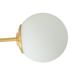 Farmhouze Light-OpenBox-Mid Century 3-Light Opal Glass Globe Ceiling Light--Brass-3-Light