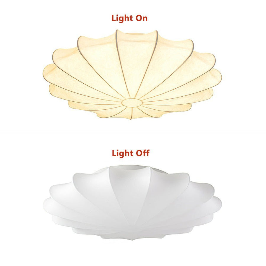 Farmhouze Light - OpenBox - Mid - century White Silk Flush Mount Light - Ceiling Light - M - 