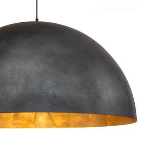 Farmhouze Light - OpenBox - Modern Farmhouse Oversized Dome Pendant - Chandelier - Black - 15 in. - M