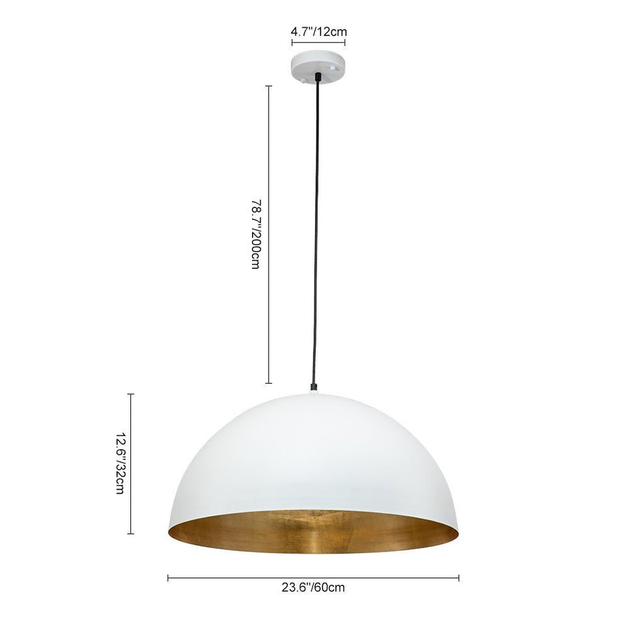 Farmhouze Light - OpenBox - Modern Farmhouse Oversized Dome Pendant - Chandelier - White - 15 in. - M