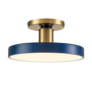 Farmhouze Light - OpenBox - Scandinavian Blue Round LED Semi Flush Mount Light - Ceiling Light - Blue - 