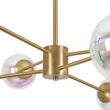 Load image into Gallery viewer, Farmhouze Light-Polished Iridescent Art Glass Globe Round Brass Sputnik Chandelier-Chandelier-34.3 in-
