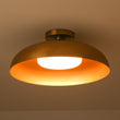 Load image into Gallery viewer, Farmhouze Light - Retro 1 - Light Dimmable LED Round Dome Semi Flush Mount - Ceiling Light - White - 
