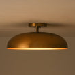 Load image into Gallery viewer, Farmhouze Light - Retro 1 - Light Dimmable LED Round Dome Semi Flush Mount - Ceiling Light - White - 

