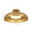 Load image into Gallery viewer, Farmhouze Light - Retro 1 - Light Dimmable LED Round Dome Semi Flush Mount - Ceiling Light - White - 
