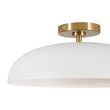 Load image into Gallery viewer, Farmhouze Light - Retro 1 - Light Dimmable LED Round Dome Semi Flush Mount - Ceiling Light - White - 

