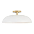 Load image into Gallery viewer, Farmhouze Light - Retro 1 - Light Dimmable LED Round Dome Semi Flush Mount - Ceiling Light - White - 
