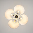 Load image into Gallery viewer, Farmhouze Light - Retro Cluster 4 - Light White Fabric Cage Chandelier - Chandelier - Black - 
