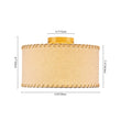 Load image into Gallery viewer, Farmhouze Light-Retro Farmhouse Ivory Linen Drum Lantern Ceiling Light-Ceiling Light-12.8 in-
