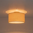 Load image into Gallery viewer, Farmhouze Light-Retro Farmhouse Ivory Linen Drum Lantern Ceiling Light-Ceiling Light-12.8 in-
