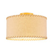 Load image into Gallery viewer, Farmhouze Light-Retro Farmhouse Ivory Linen Drum Lantern Ceiling Light-Ceiling Light-12.8 in-
