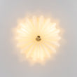 Load image into Gallery viewer, Farmhouze Light-Retro Pleated Floral Art Glass Scalloped Ceiling Light-Ceiling Light-Milky Opal Glass-
