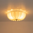 Load image into Gallery viewer, Farmhouze Light-Retro Pleated Floral Art Glass Scalloped Ceiling Light-Ceiling Light-Milky Opal Glass-
