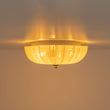 Load image into Gallery viewer, Farmhouze Light-Retro Pleated Floral Art Glass Scalloped Ceiling Light-Ceiling Light-Soft Yellow Glass-
