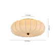 Load image into Gallery viewer, Farmhouze Light - Retro Pleated White Silk Cage Semi Flush Mount Light - Ceiling Light - White - 
