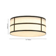 Load image into Gallery viewer, Farmhouze Light-Retro Rustic White Linen Round Drum Lantern Ceiling Light-Ceiling Light-White Linen-

