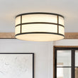 Load image into Gallery viewer, Farmhouze Light-Retro Rustic White Linen Round Drum Lantern Ceiling Light-Ceiling Light-White Linen-
