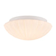 Load image into Gallery viewer, Farmhouze Light - Round Pleated Frosted Glass Dimmable LED Flush Mount Light - Ceiling Light - White - 
