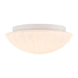 Load image into Gallery viewer, Farmhouze Light - Round Pleated Frosted Glass Dimmable LED Flush Mount Light - Ceiling Light - White - 
