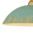Load image into Gallery viewer, Farmhouze Light - Rustic 1 - Light Gold Green Patina Metal Saucer Shade Pendant - Pendant - 18.5 in - 
