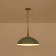 Load image into Gallery viewer, Farmhouze Light - Rustic 1 - Light Gold Green Patina Metal Saucer Shade Pendant - Pendant - 18.5 in - 
