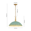 Load image into Gallery viewer, Farmhouze Light - Rustic 1 - Light Gold Green Patina Metal Saucer Shade Pendant - Pendant - 18.5 in - 
