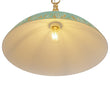 Load image into Gallery viewer, Farmhouze Light - Rustic 1 - Light Gold Green Patina Metal Saucer Shade Pendant - Pendant - 18.5 in - 
