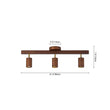 Load image into Gallery viewer, Farmhouze Light-Rustic 4-Light Adjustable Walnut Ceiling Track Light-Ceiling Light-3 Bulbs-
