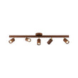 Load image into Gallery viewer, Farmhouze Light-Rustic 4-Light Adjustable Walnut Ceiling Track Light-Ceiling Light-5 Bulbs-
