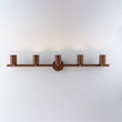 Load image into Gallery viewer, Farmhouze Light-Rustic 4-Light Adjustable Walnut Ceiling Track Light-Ceiling Light-5 Bulbs-
