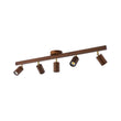 Load image into Gallery viewer, Farmhouze Light-Rustic 4-Light Adjustable Walnut Ceiling Track Light-Ceiling Light-5 Bulbs-
