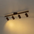 Load image into Gallery viewer, Farmhouze Light - Rustic 4 - Light Adjustable Walnut Ceiling Track Light - Ceiling Light - Walnut - 
