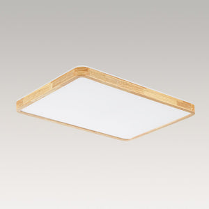 Farmhouze Light - Rustic Dimmable LED Wooden Large Rectangle Ceiling Light - Ceiling Light - 24.6 In - 