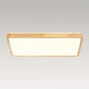 Farmhouze Light - Rustic Dimmable LED Wooden Large Rectangle Ceiling Light - Ceiling Light - 24.6 In - 