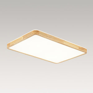 Farmhouze Light - Rustic Dimmable LED Wooden Large Rectangle Ceiling Light - Ceiling Light - 24.6 In - 