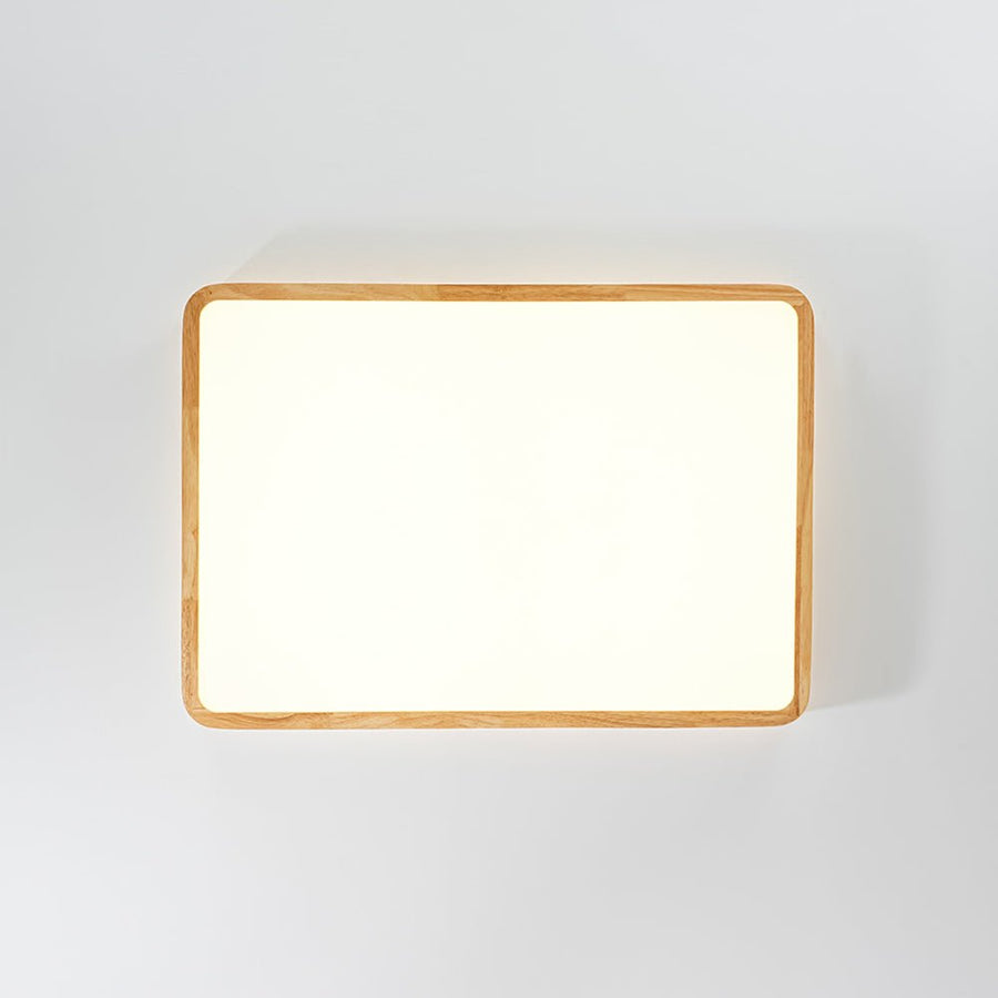 Farmhouze Light - Rustic Dimmable LED Wooden Large Rectangle Ceiling Light - Ceiling Light - 24.6 In - 