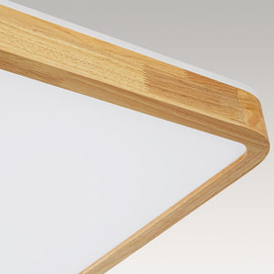 Farmhouze Light - Rustic Dimmable LED Wooden Large Rectangle Ceiling Light - Ceiling Light - 24.6 In - 