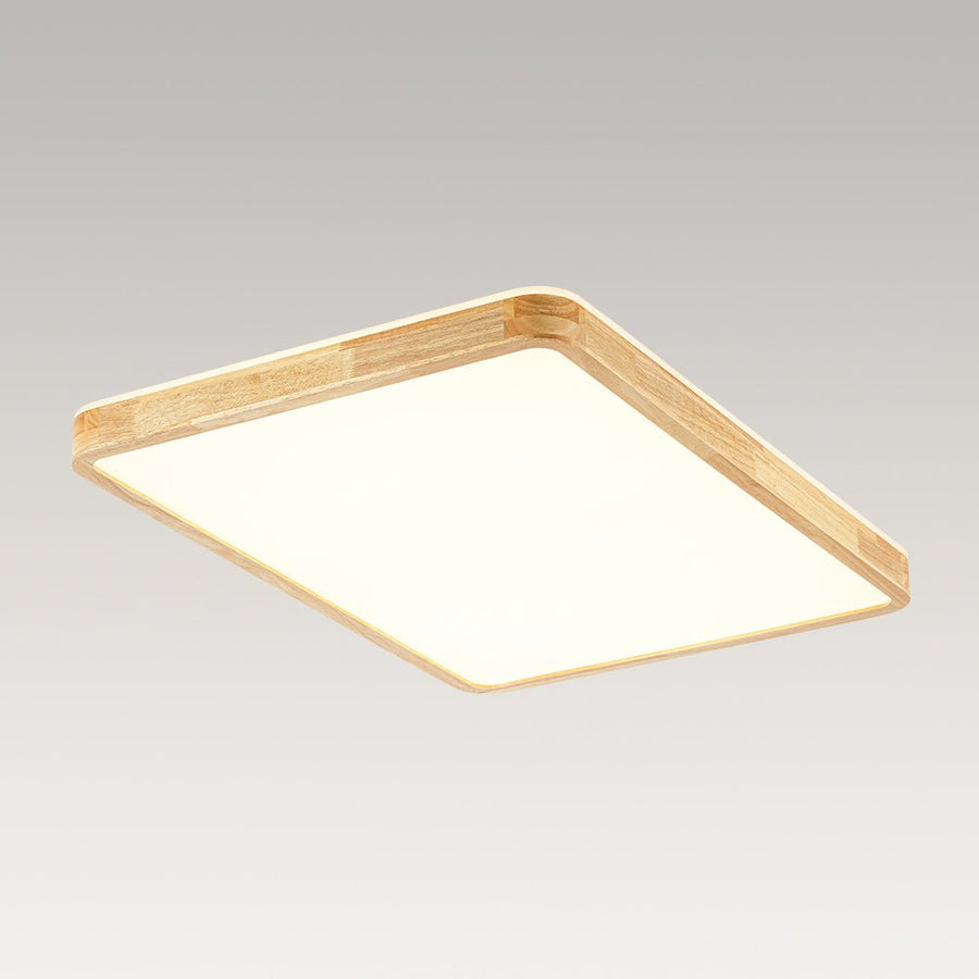 Farmhouze Light - Rustic Dimmable LED Wooden Large Rectangle Ceiling Light - Ceiling Light - 24.6 In - 