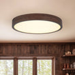 Load image into Gallery viewer, Farmhouze Light - Rustic Walnut Wood Dimmable LED Round Ceiling Light - Ceiling Light - 19.7 in - 
