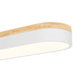 Load image into Gallery viewer, Farmhouze Light - Rustic Wooden LED Long Oval Semi Flush Ceiling Light - Ceiling Light - White - 
