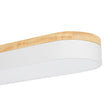 Load image into Gallery viewer, Farmhouze Light - Rustic Wooden LED Long Oval Semi Flush Ceiling Light - Ceiling Light - White - 
