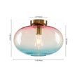 Load image into Gallery viewer, Farmhouze Light-Scandinavian 1-Light Ombre Colored Glass Round Semi Flush-Ceiling Light-13.8 in-
