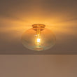 Load image into Gallery viewer, Farmhouze Light-Scandinavian 1-Light Ombre Colored Glass Round Semi Flush-Ceiling Light-13.8 in-

